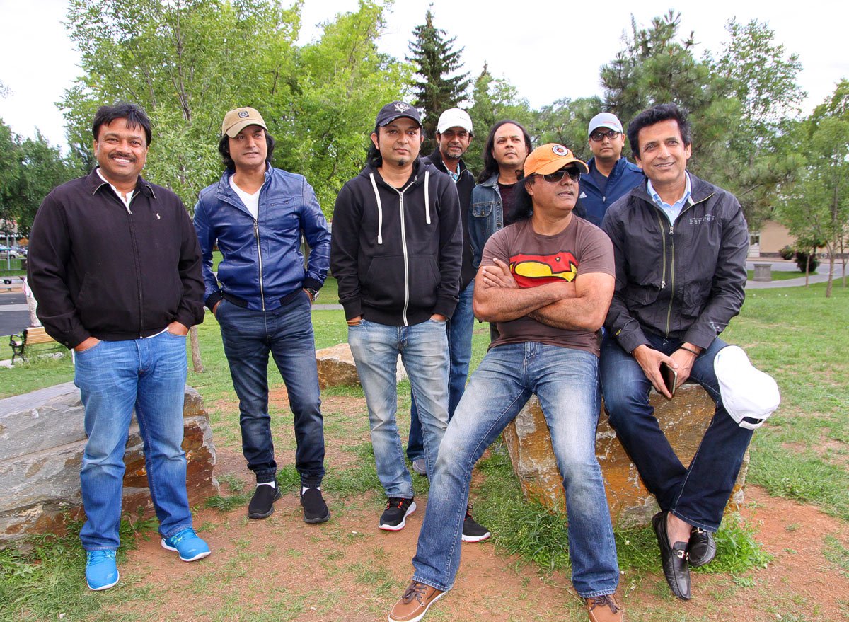 Guests of Honour: Faruque Ahmed (left), MILES and organizers of the Canada Tour (middle), Athar Ali Khan (right)