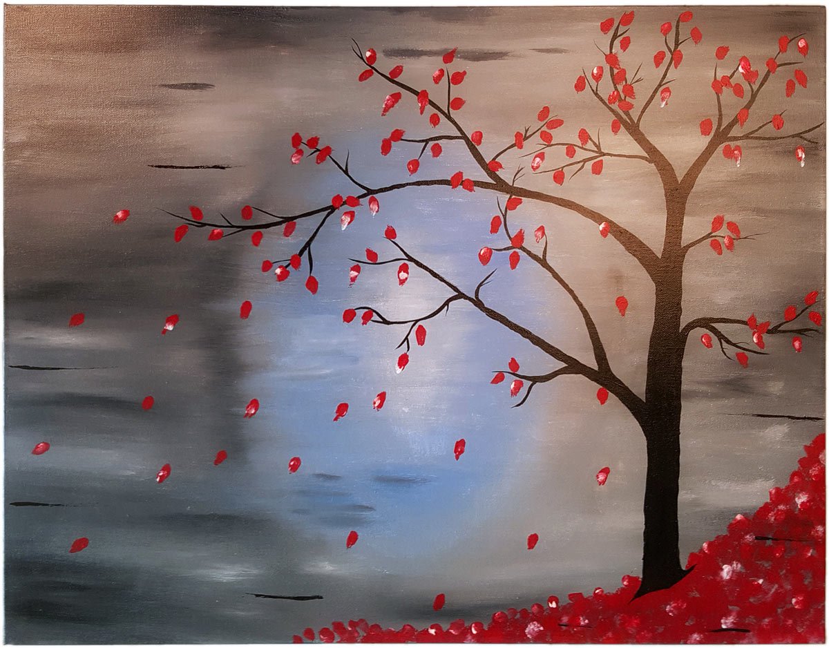 Painting 'windy life' by Ishrat Jahan